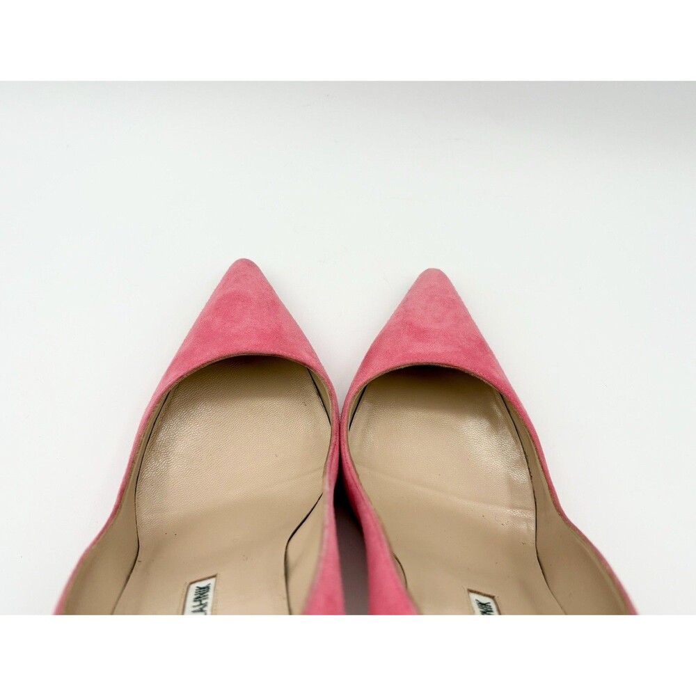 Manolo Blahnik Pink Suede Pointed Toe Stiletto Pumps BB 105mm Size EU 36 - Picture 9 of 16